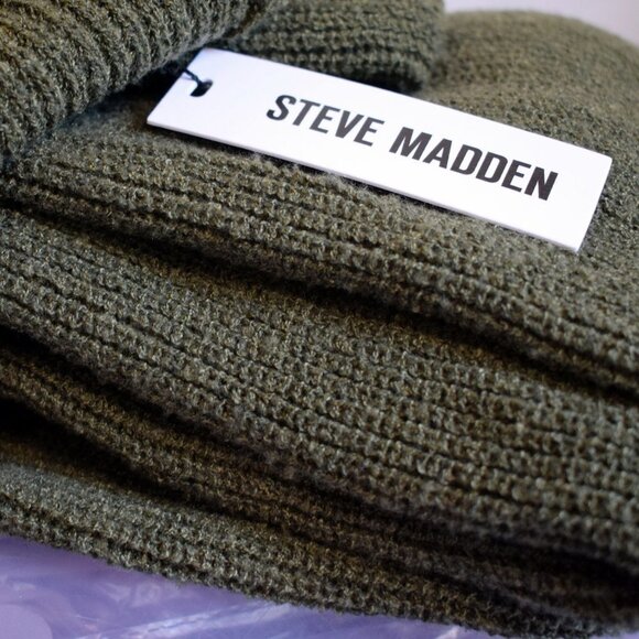NWT Steve Madden Taylor Hoodie Sweater Dress in Olive Green Size Small - Picture 13 of 13